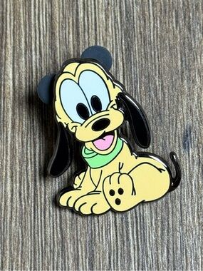 Pluto Yellow Petite Enamel Pin - Disney 2008 Collectable
